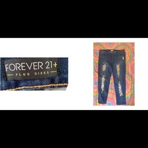 Plus Size Dark Blue Boyfriend Jeans